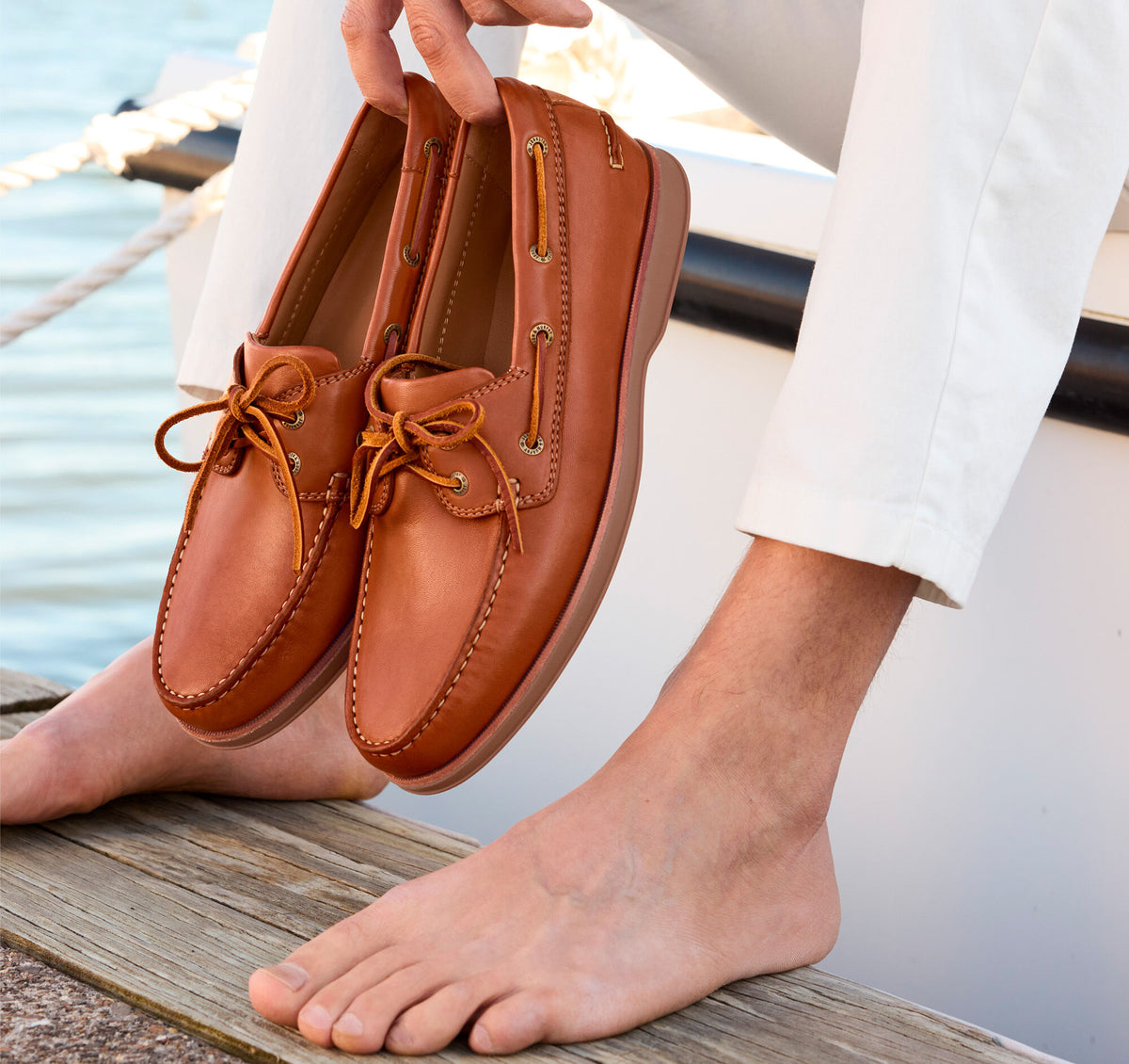 Men's Monaco 2-Eye Boat Shoe - Johnston Murphy