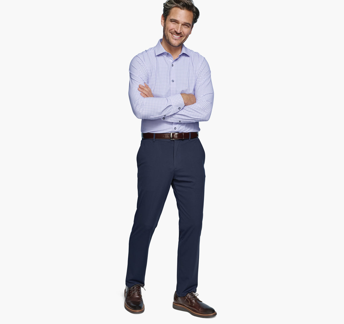 Men's XC4® Motion Long-Sleeve Dress Knit Shirt - Johnston Murphy