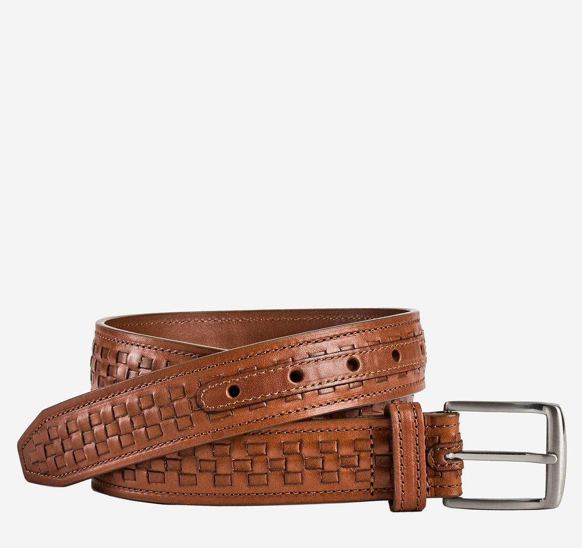 Men's Woven-Center Laced Belt - Johnston Murphy