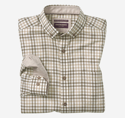 Men's Heathered Woven Shirt - Johnston Murphy