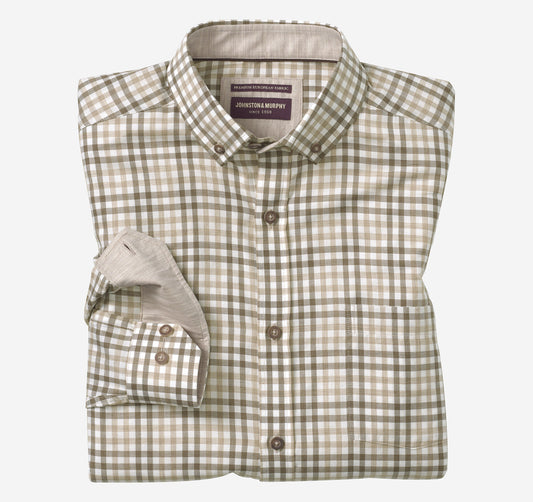 Men's Heathered Woven Shirt - Johnston Murphy