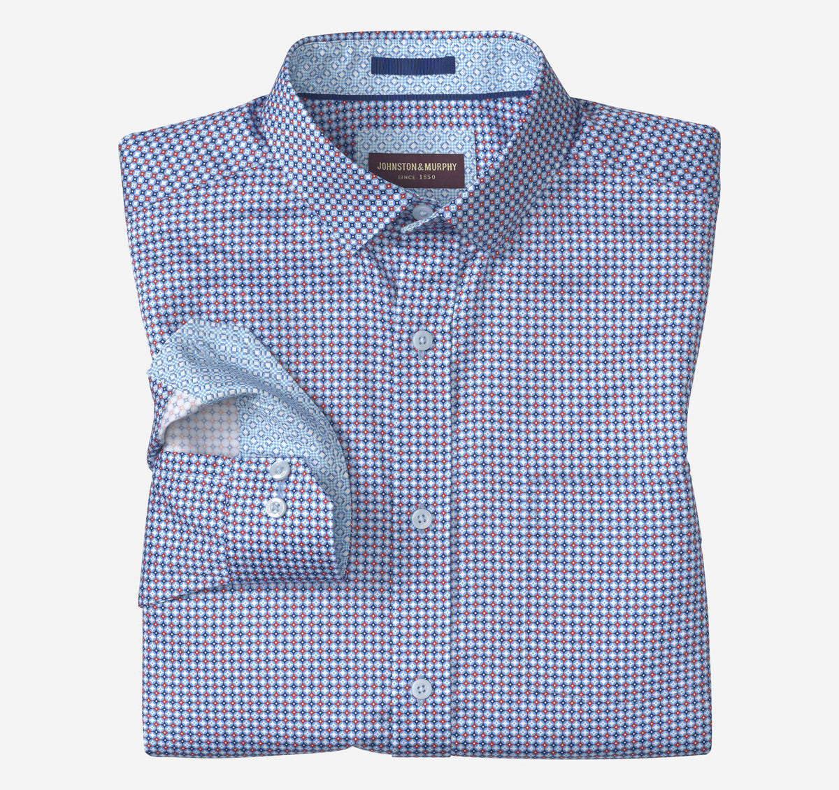 Men's Printed Cotton Shirt - Johnston Murphy