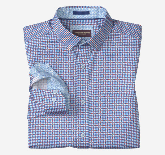 Men's Printed Cotton Shirt - Johnston Murphy