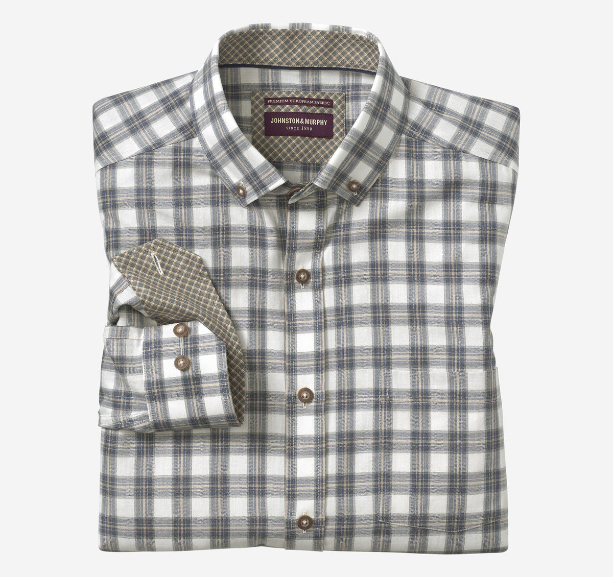 Men's Heathered Woven Shirt - Johnston Murphy