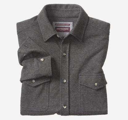 Men's Brushed Button-Front Knit Shirt - Johnston Murphy