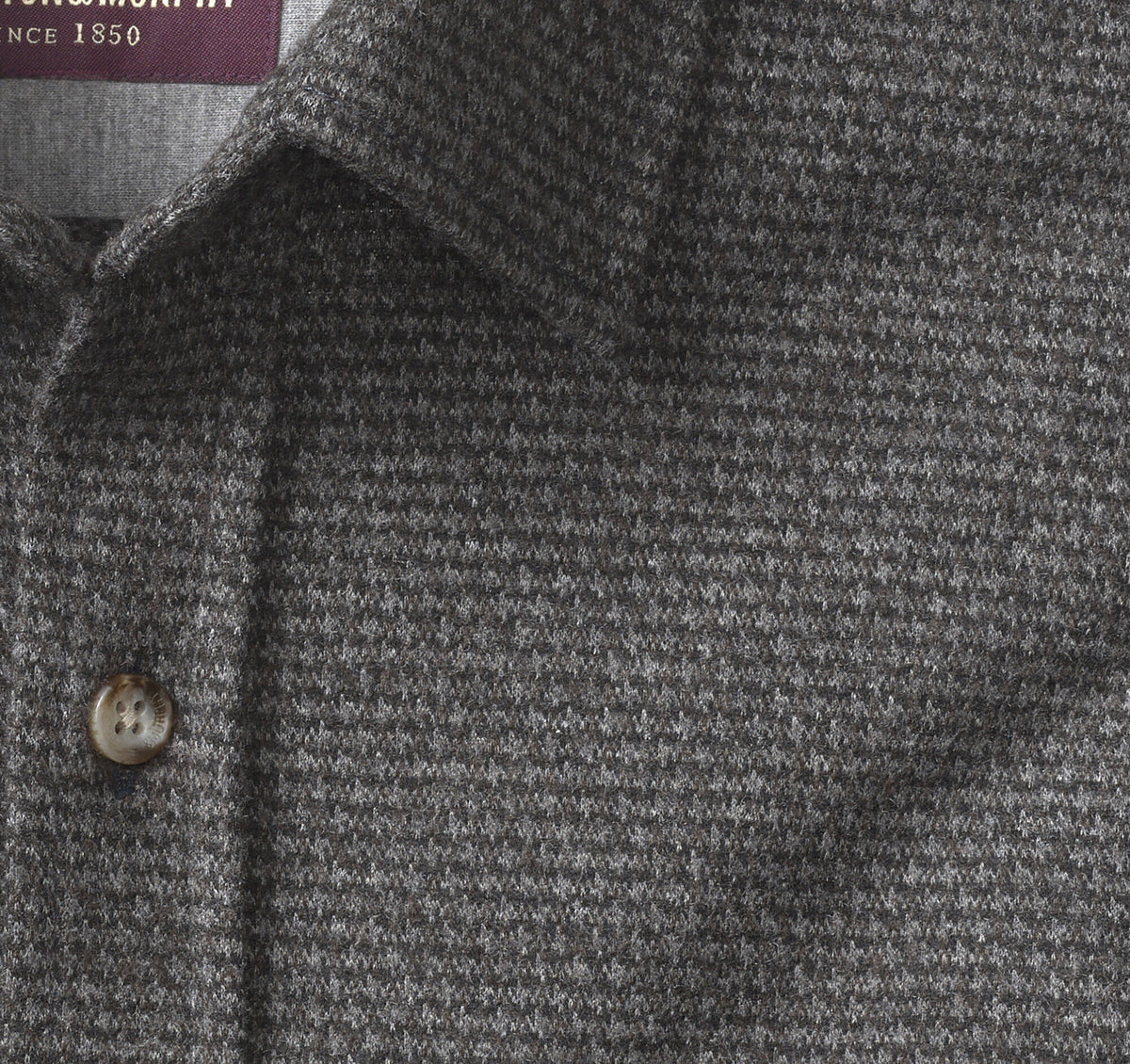 Men's Brushed Button-Front Knit Shirt - Johnston Murphy