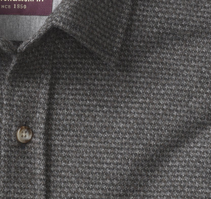 Men's Brushed Button-Front Knit Shirt - Johnston Murphy