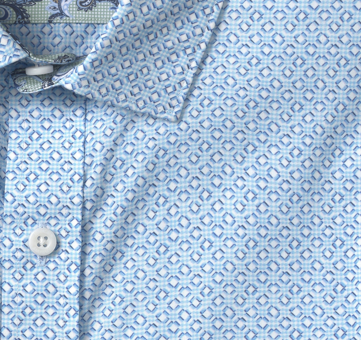 Men's Printed Cotton Shirt - Johnston Murphy