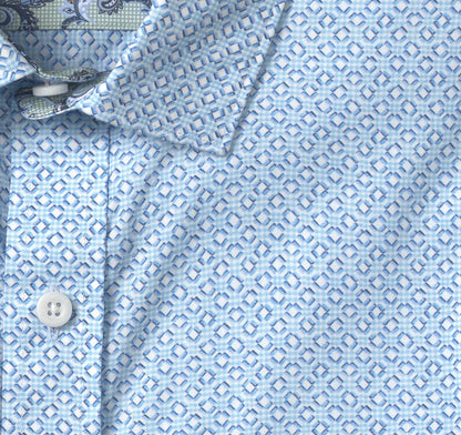 Men's Printed Cotton Shirt - Johnston Murphy