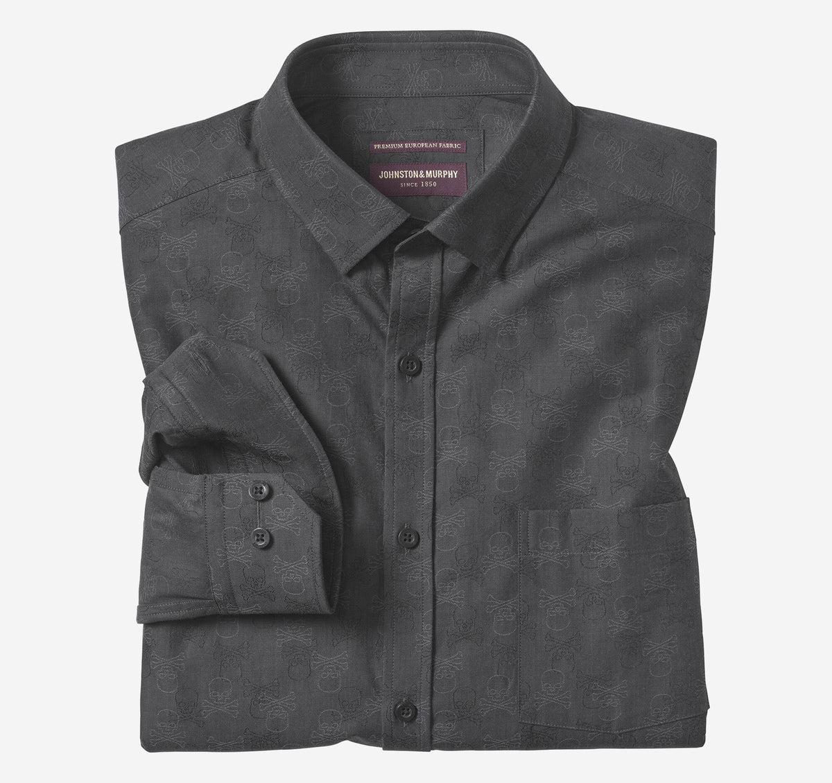 Men's Long-Sleeve Jacquard Shirt - Johnston Murphy