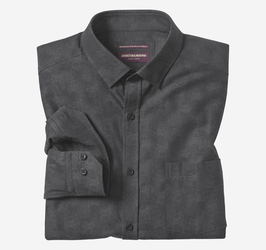 Men's Long-Sleeve Jacquard Shirt - Johnston Murphy