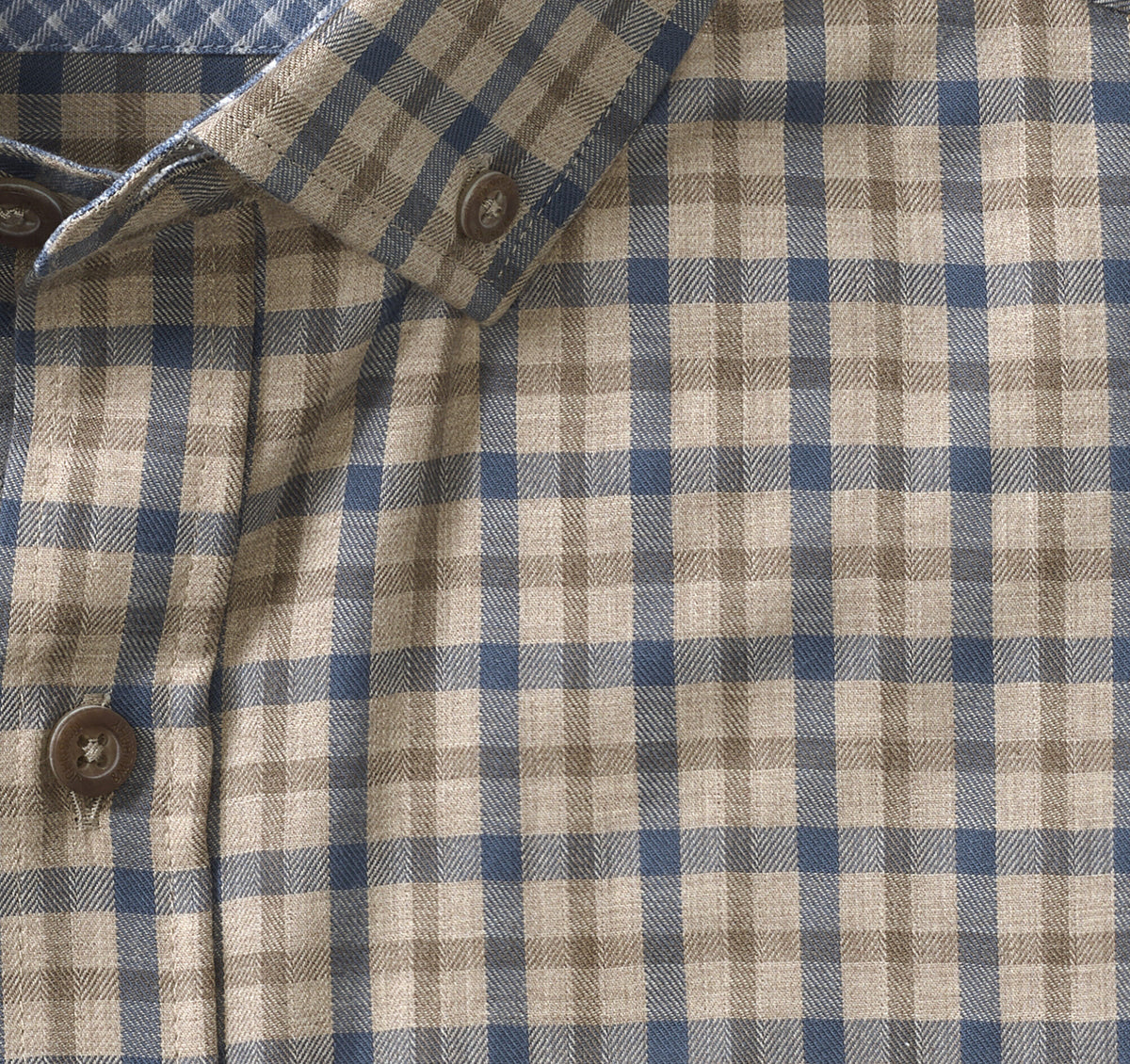 Men's Heathered Woven Shirt - Johnston Murphy