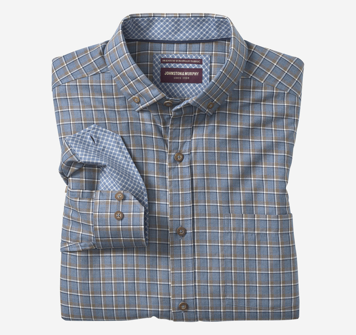 Men's Heathered Woven Shirt - Johnston Murphy