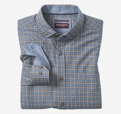 Men's Heathered Woven Shirt - Johnston Murphy