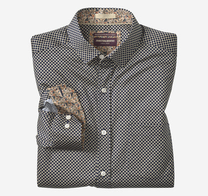 Men's Printed Cotton Shirt - Johnston Murphy