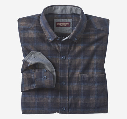 Men's Plaid Corduroy Shirt - Johnston Murphy