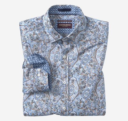 Men's Printed Cotton Shirt - Johnston Murphy