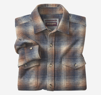 Men's Brushed Button-Front Knit Shirt - Johnston Murphy