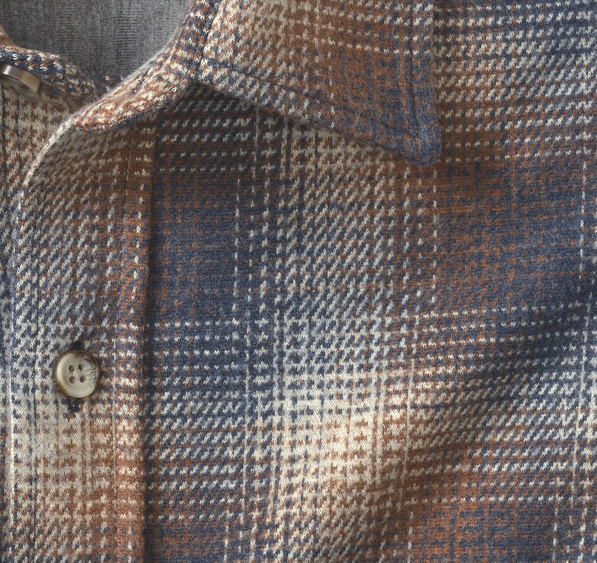 Men's Brushed Button-Front Knit Shirt - Johnston Murphy