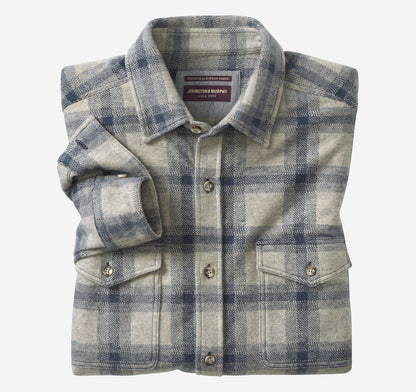 Men's Brushed Button-Front Knit Shirt - Johnston Murphy