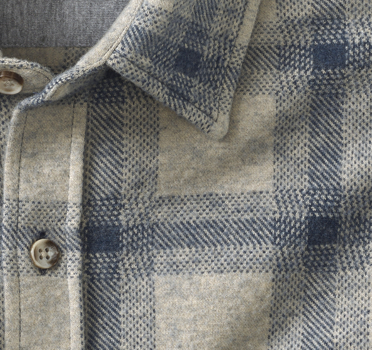 Men's Brushed Button-Front Knit Shirt - Johnston Murphy