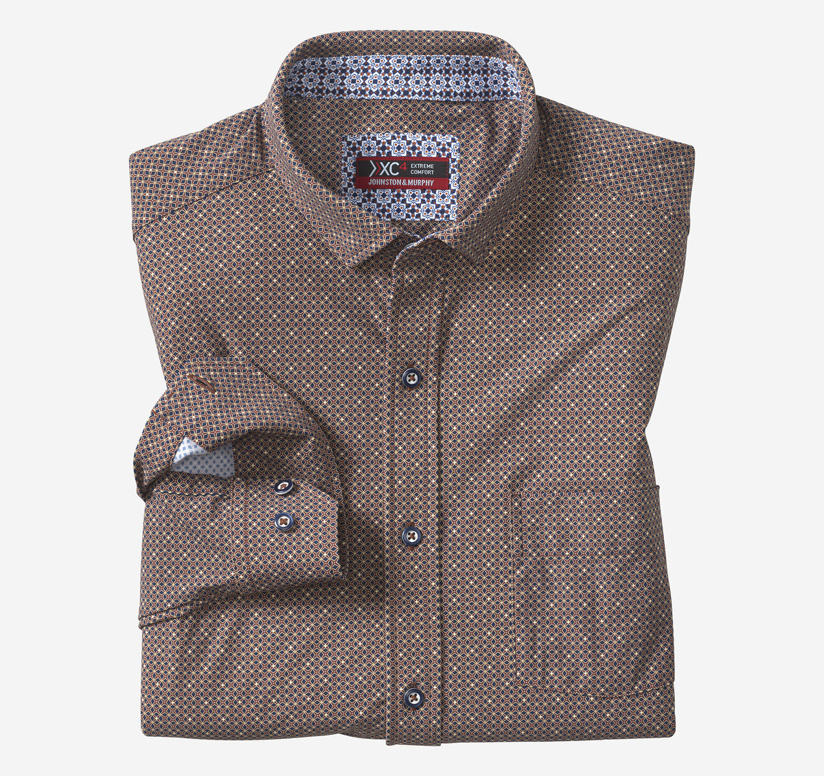 Men's XC4® Motion Long-Sleeve Print Knit Shirt - Johnston Murphy