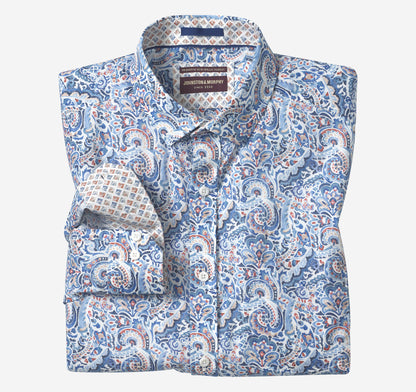 Men's Printed Cotton Shirt - Johnston Murphy