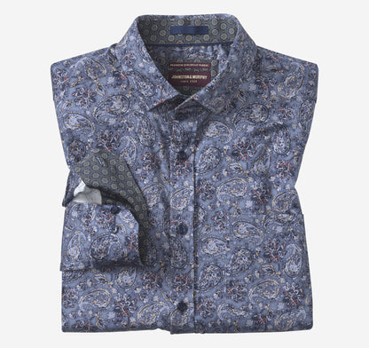 Men's Printed Cotton Shirt - Johnston Murphy