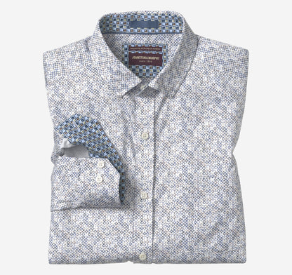 Men's Printed Cotton Shirt - Johnston Murphy