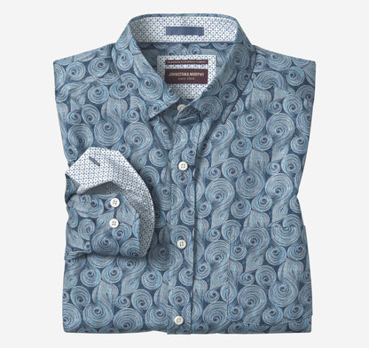 Men's Printed Cotton Shirt - Johnston Murphy