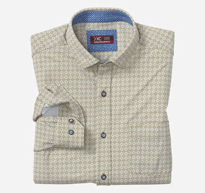Men's XC4® Motion Long-Sleeve Print Knit Shirt - Johnston Murphy