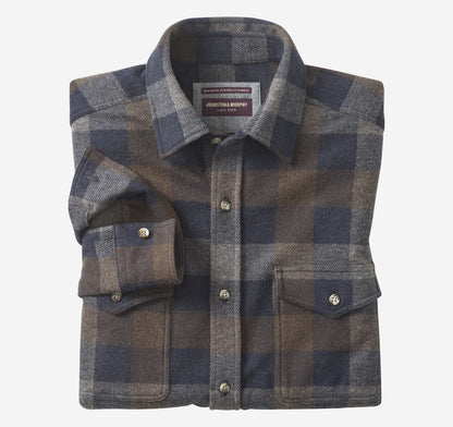 Men's Brushed Button-Front Knit Shirt - Johnston Murphy