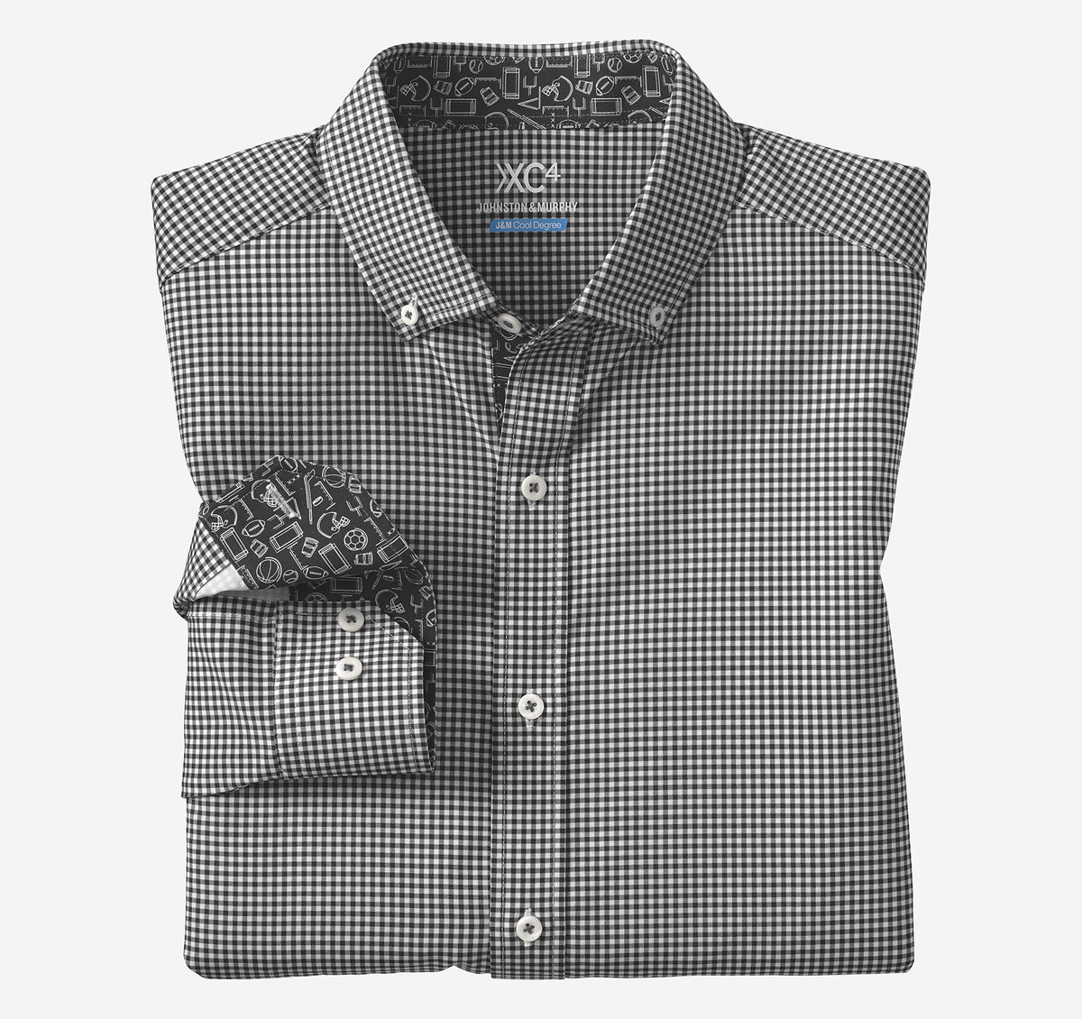Men's Game Day XC4® Long-Sleeve Gingham Shirt - Johnston Murphy