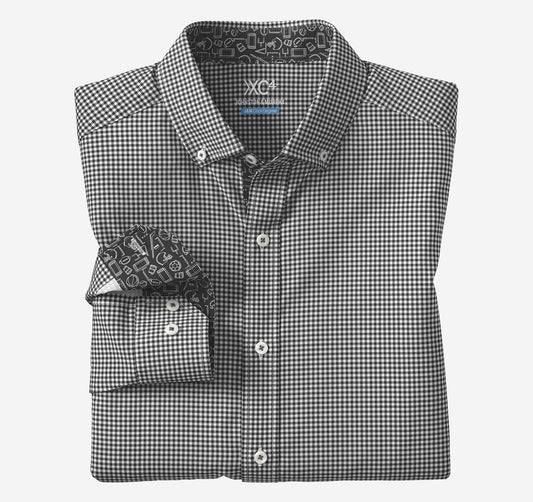 Men's Game Day XC4® Long-Sleeve Gingham Shirt - Johnston Murphy