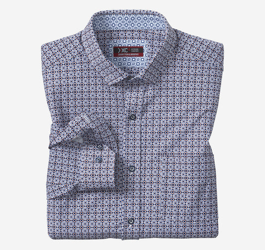 Men's XC4® Motion Long-Sleeve Print Knit Shirt - Johnston Murphy