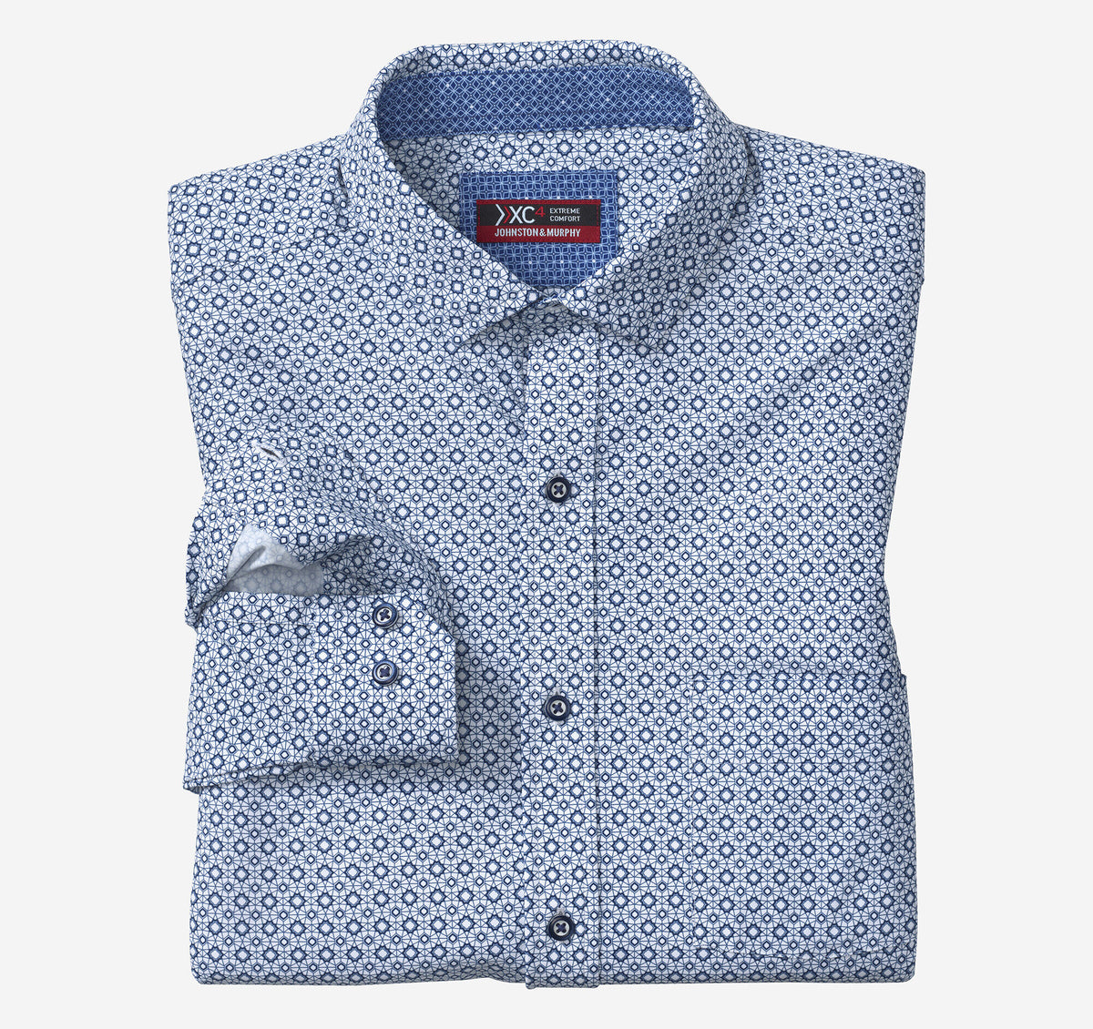 Men's XC4® Motion Long-Sleeve Print Knit Shirt - Johnston Murphy
