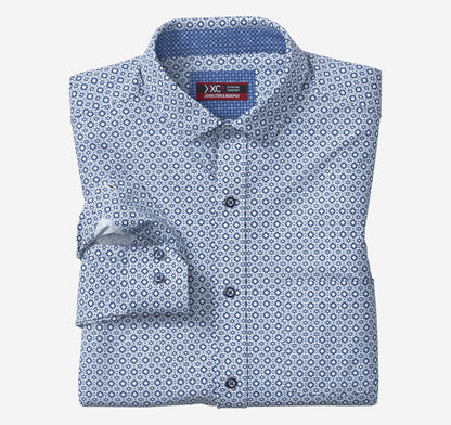 Men's XC4® Motion Long-Sleeve Print Knit Shirt - Johnston Murphy