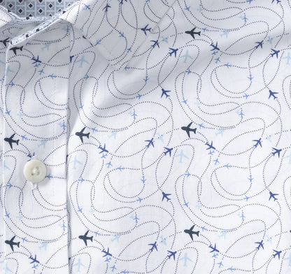 Men's Printed Cotton Shirt - Johnston Murphy