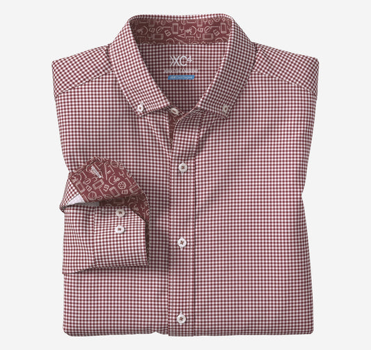 Men's Game Day XC4® Long-Sleeve Gingham Shirt - Johnston Murphy
