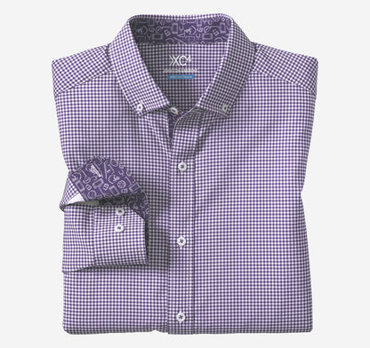 Men's Game Day XC4® Long-Sleeve Gingham Shirt - Johnston Murphy