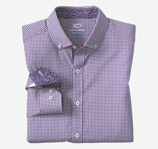Men's Game Day XC4® Long-Sleeve Gingham Shirt - Johnston Murphy