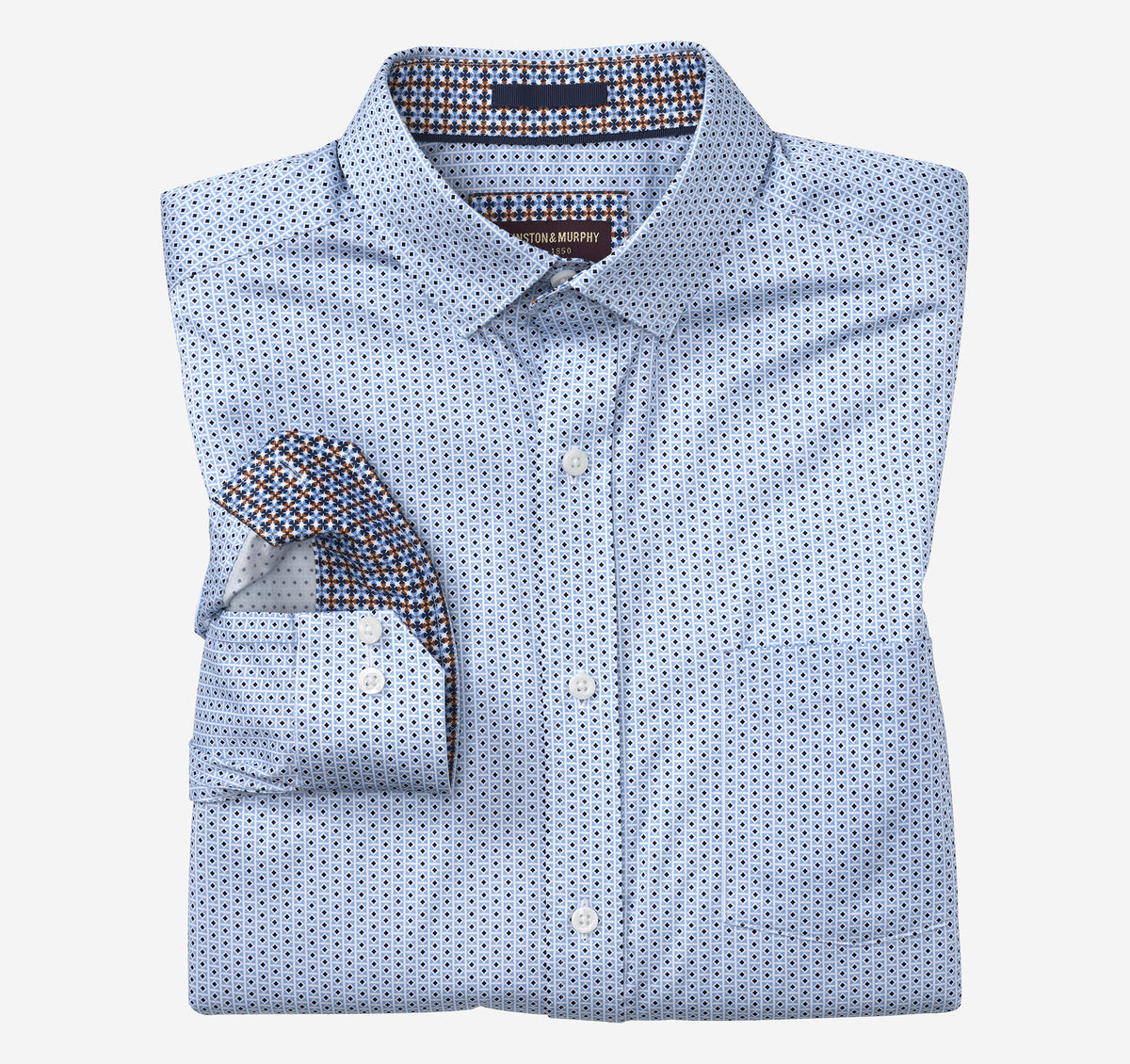 Men's Printed Cotton Shirt - Johnston Murphy