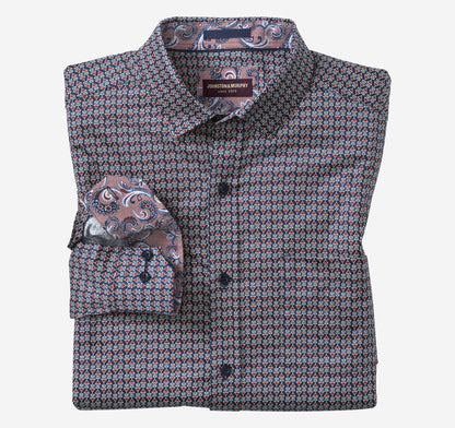 Men's Printed Cotton Shirt - Johnston Murphy