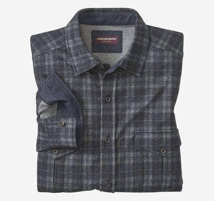 Men's Button-Front Knit Shirt - Johnston Murphy