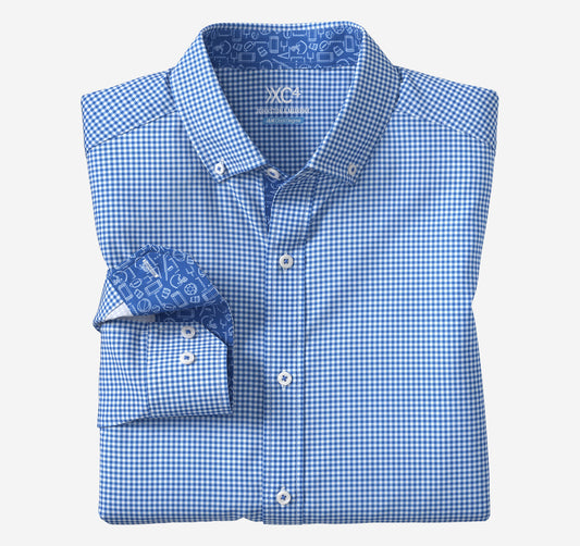Men's Game Day XC4® Long-Sleeve Gingham Shirt - Johnston Murphy