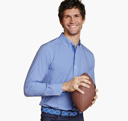 Men's Game Day XC4® Long-Sleeve Gingham Shirt - Johnston Murphy