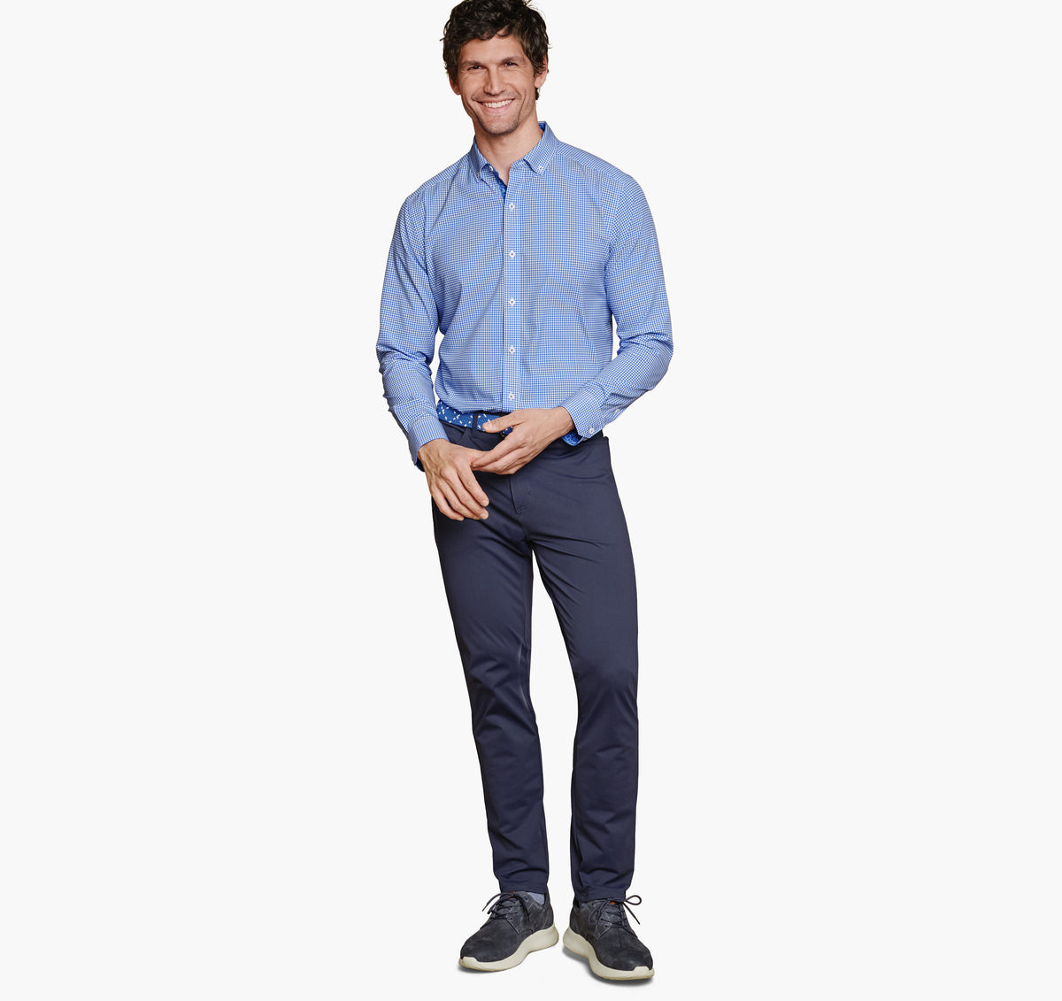 Men's Game Day XC4® Long-Sleeve Gingham Shirt - Johnston Murphy