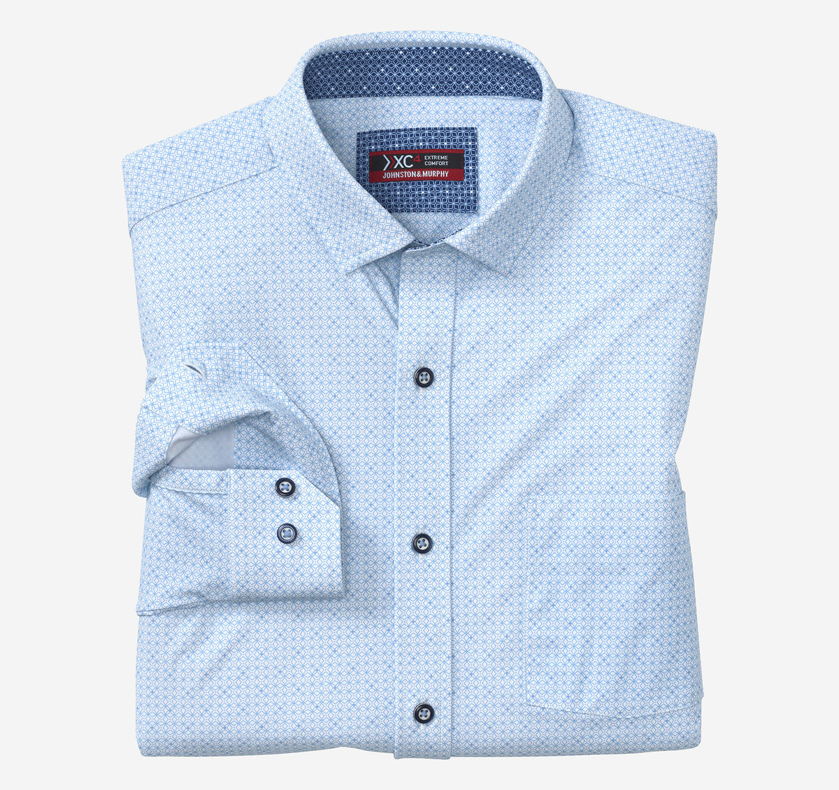 Men's XC4® Motion Long-Sleeve Print Knit Shirt - Johnston Murphy