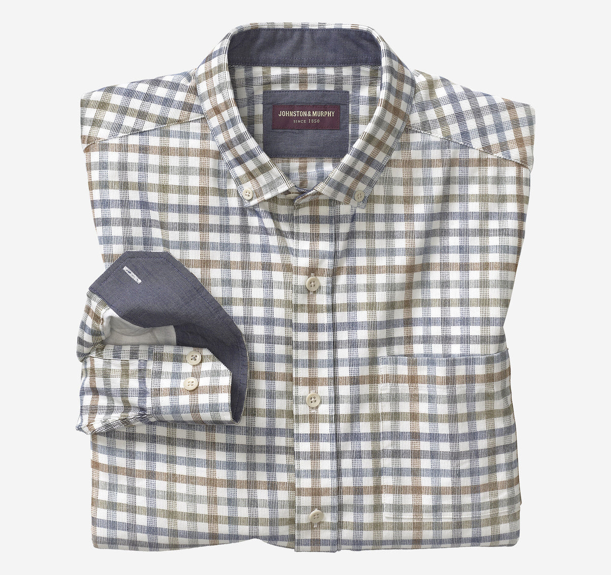 Men's Plaid Corduroy Shirt - Johnston Murphy
