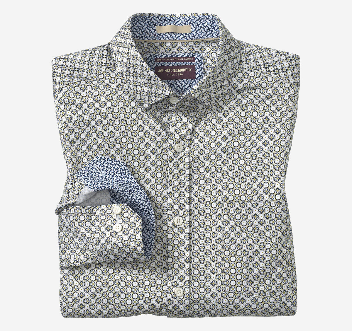 Men's Printed Cotton Shirt - Johnston Murphy